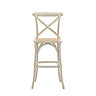 Jesper bar stool pair white and rattan