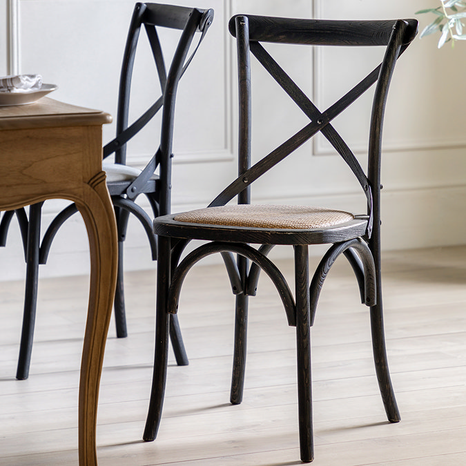 Jesper Rattan dining chair pair