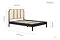 line dimensions image for black rattan double bed