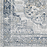 close up swatch image of vintage boho rug with intricate patterns