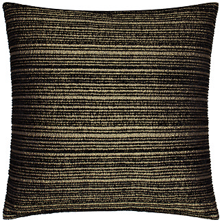 Jupiter Feather Cushion in Black & Gold