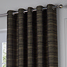 Jupiter Eyelet curtains in black and gold close up image