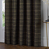 Jupiter Eyelet curtains in black and gold close up image