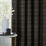 Jupiter Eyelet curtains in black and gold close up image