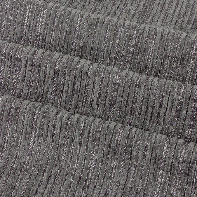 Jupiter Eyelet Curtains in Graphite close up texture Image