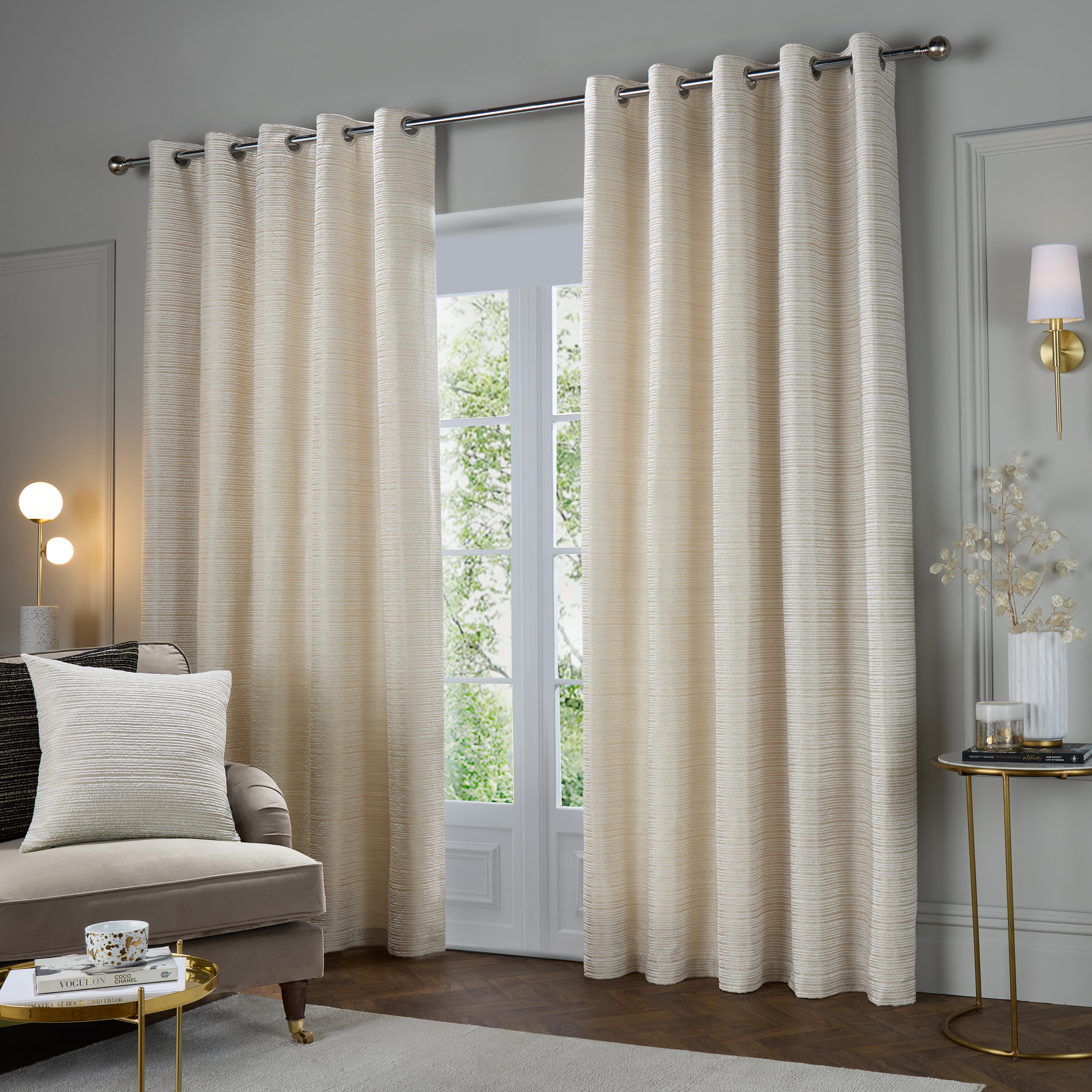 Ivory And Gold Curtains