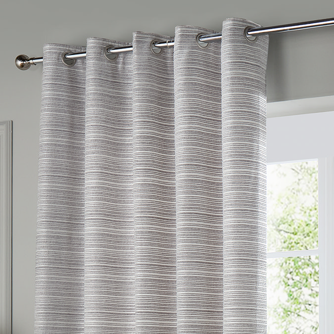 Jupiter Eyelet Curtains in Silver Image