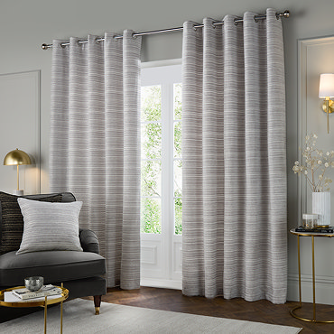 Jupiter Eyelet Curtains in Silver Image