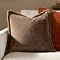 Kallu Mocha Cushion Front View on Cream Chair