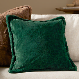 Kallu Cushion Needle Green on Cream Sofa Front View