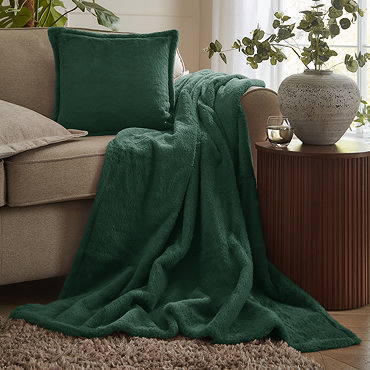 Kallu Throw Needle Green Draped Throw