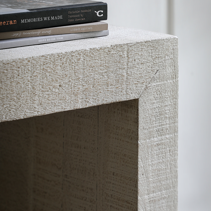 Kalona Mango Wood Console Table in Whitewash
