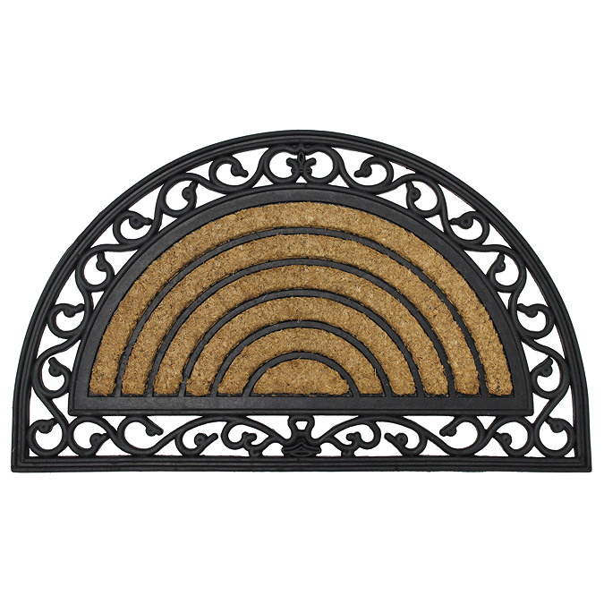 Karina Halfmoon Doormat Scraper White Cut Out