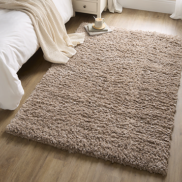 Kendall Super Soft Shaggy Rug - Brown carousel image