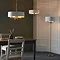 wide shot of the kensington lighting range in antique brass
