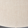 close up on natural linen fabric lamp shade