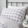 Check and Stripe Grey Pillow