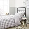 Check and Stripe Duvet Grey