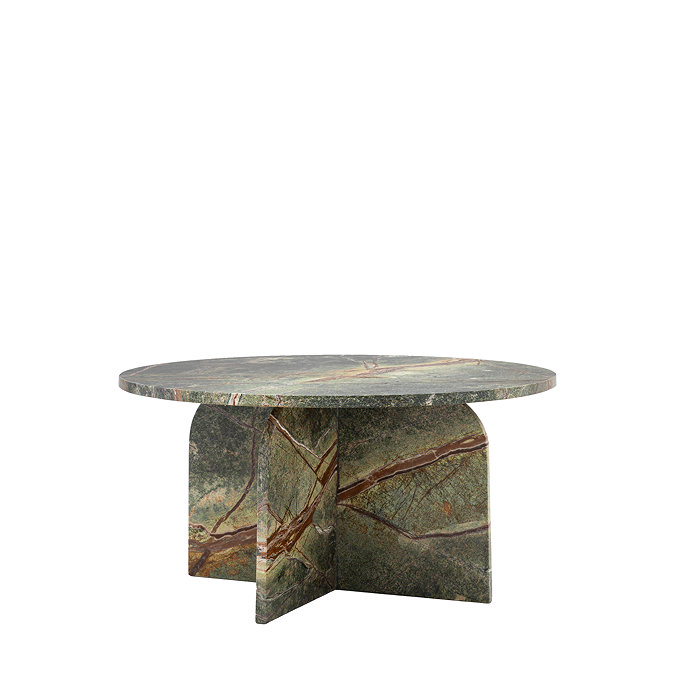 Kingston marble coffee table ember green