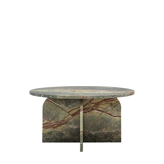 Kingston marble coffee table ember green