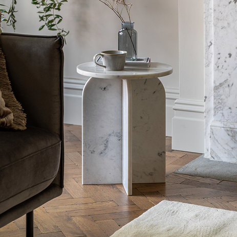Kingston marble side table