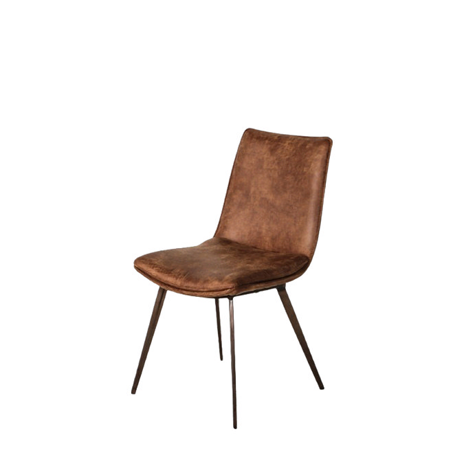 koda brown faux leather dining chair image