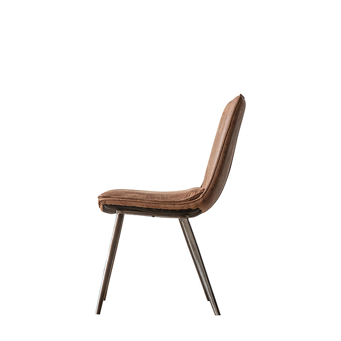 koda brown faux leather dining chair image
