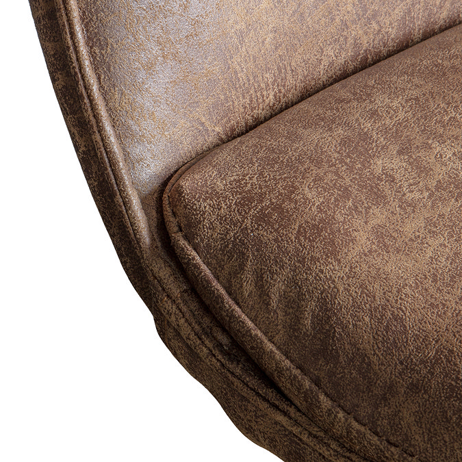 koda brown faux leather dining chair image