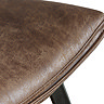 koda brown faux leather dining chair image