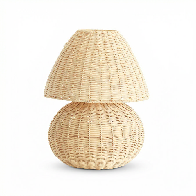 Korg Rattan Table Lamp Natural Cut Out
