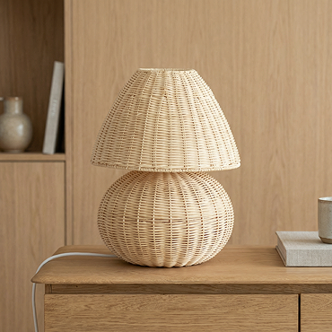 Korg Rattan Table Lamp Natural Cut Out