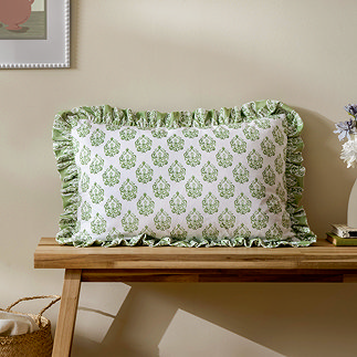 Krissa block 40x60cm cushion in green