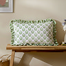 Krissa block 40x60cm cushion in green