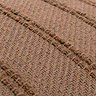 close up image of texture of warm brown square cushion