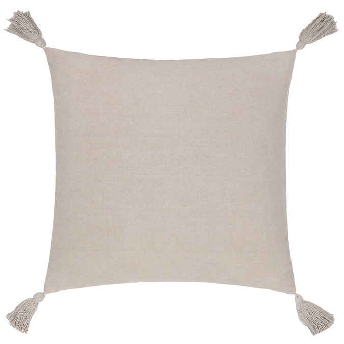 image cut out on white background of back of stone coloured cushion