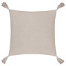 image cut out on white background of back of stone coloured cushion