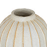 Large Grove Globe Vase in white with Striped detailing image