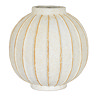 Large Grove Globe Vase in white with Striped detailing image