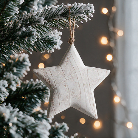 Large white rustic star