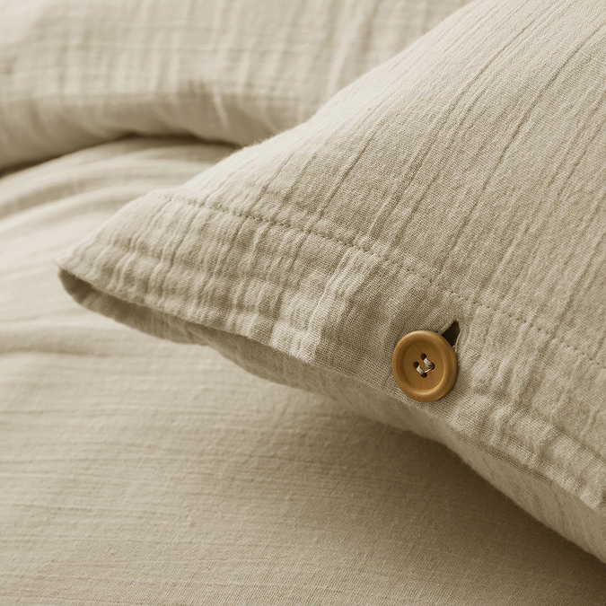 Lark Muslin Duvet Cover Set - Natural carousel image