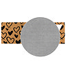 Coir Doormat Hearts close up image 5