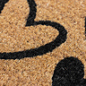 Coir Doormat Hearts close up image 3