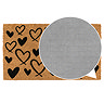 Coir Doormat Hearts close up image 5