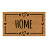 image cut out on white background of rectangular natural doormat