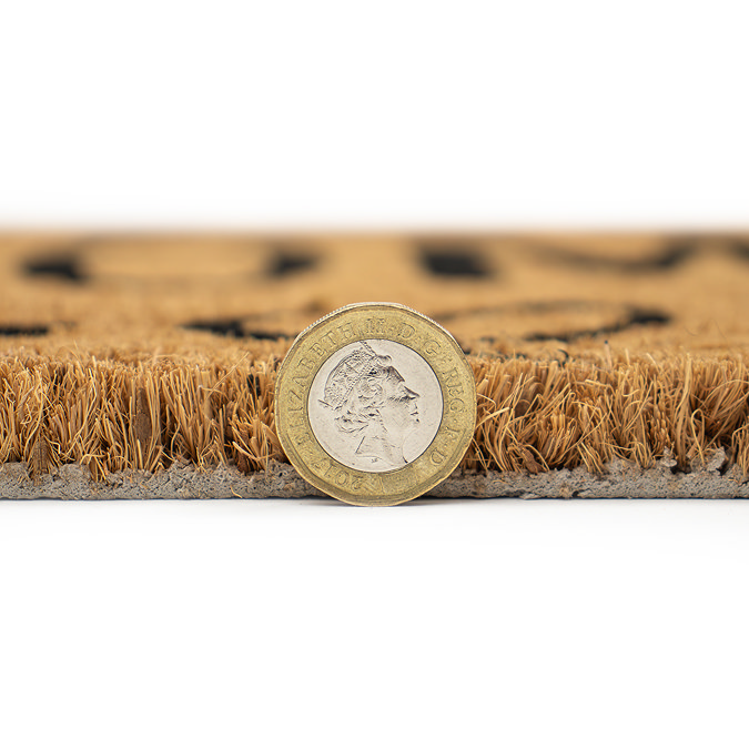 Coir doormat Home hearts close up image 4