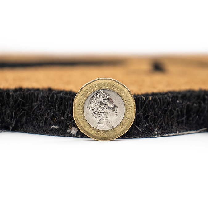 Coir Doormat Scalloped Home close up image 4