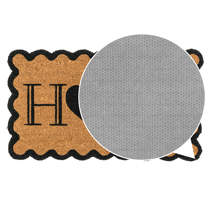 Coir Doormat Scalloped Home close up image 5