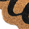 Coir shaped welcome mat close up image 3