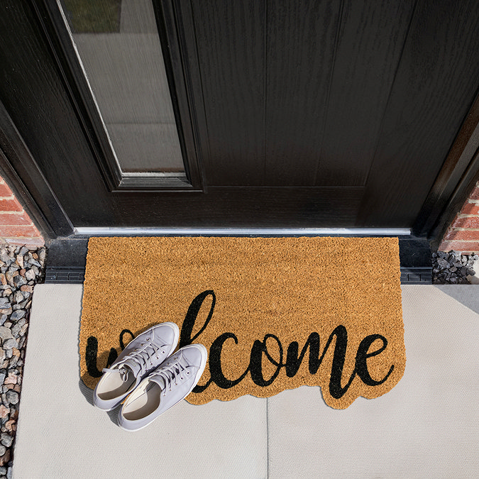 Coir shaped welcome mat lifestyle image 6