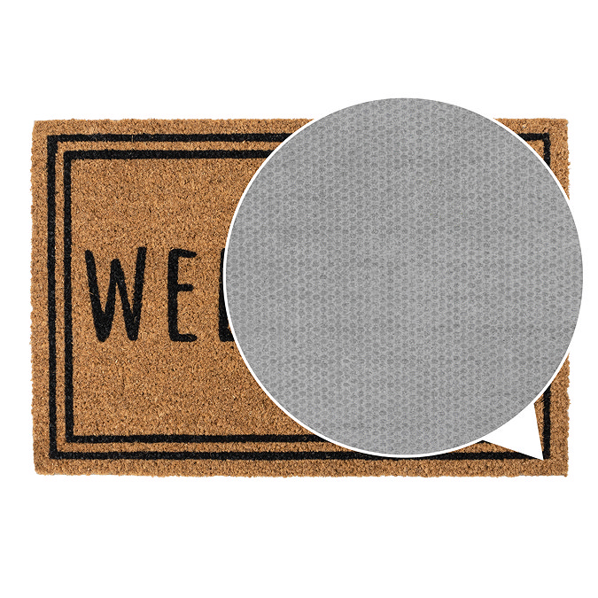 Coir Doormat Welcome close up image 4